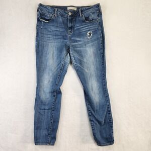 BULLHEAD‎ Women's Mid Rise Skinniest Jeans Distressed Blue Size 30